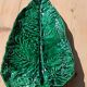 Plat en barbotine feuille