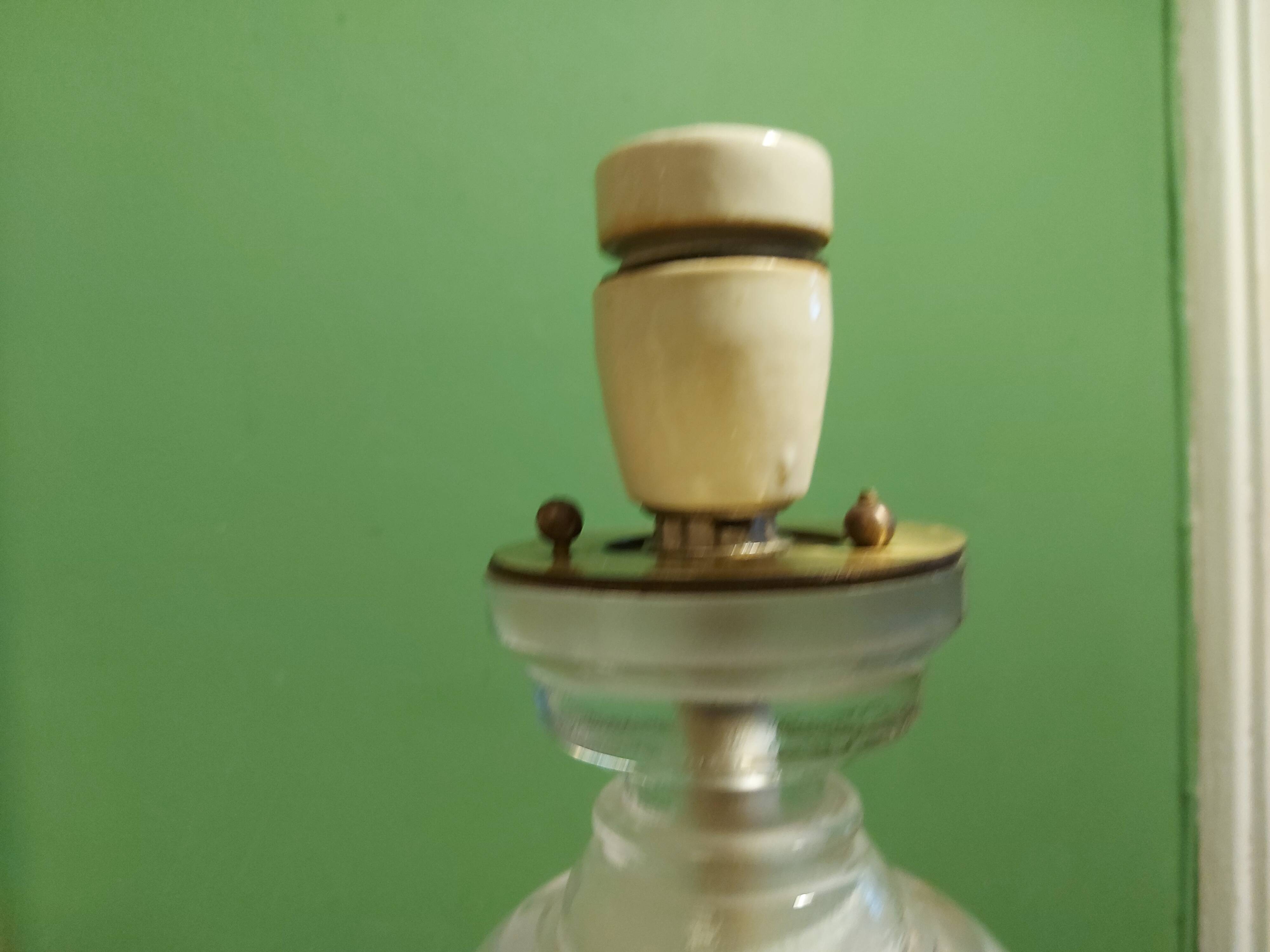 Lamp bases in blown glass, molded, Medici, baluster