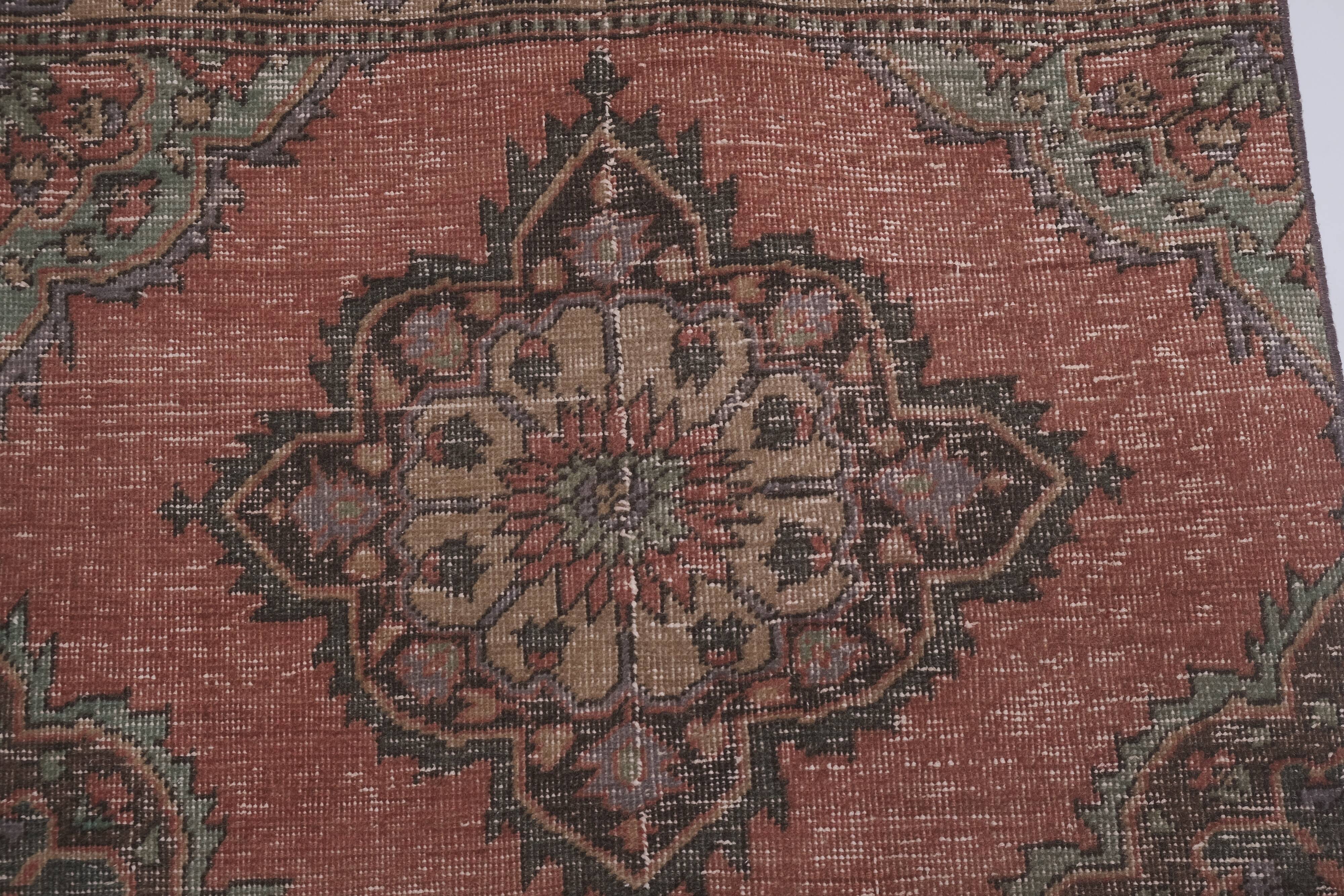 Vintage Turkish rug from Oushak, hand-woven 96x364 cm