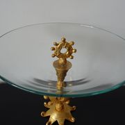Sculptural cup bronze and glass Fondica stone casenove