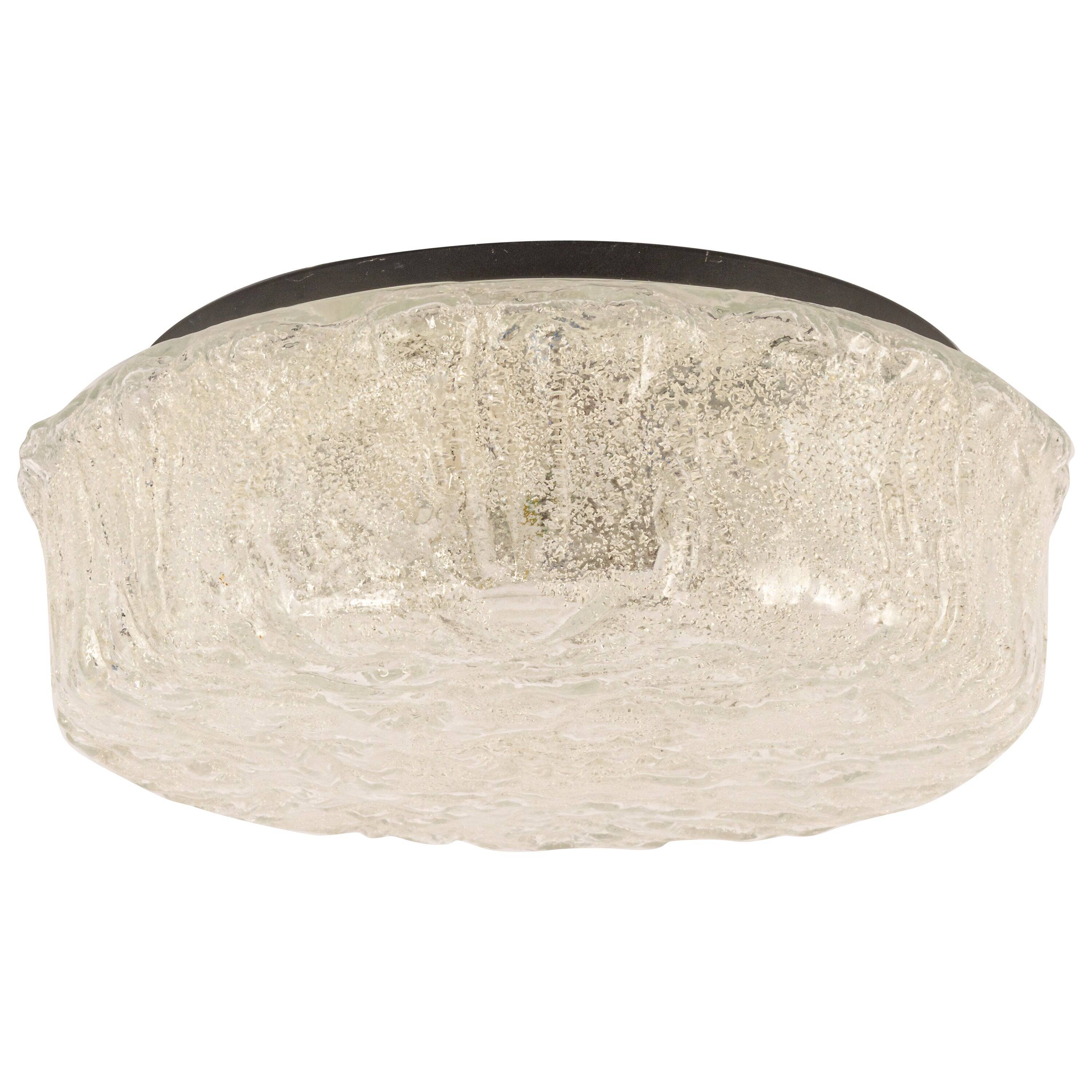 Round Murano glass ceiling light by Limburg, Germany, 1970s