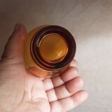 Lot 6 cups of amber smoked glass coffee - vintage