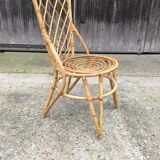 Rattan chair by Louis Sognot 1960