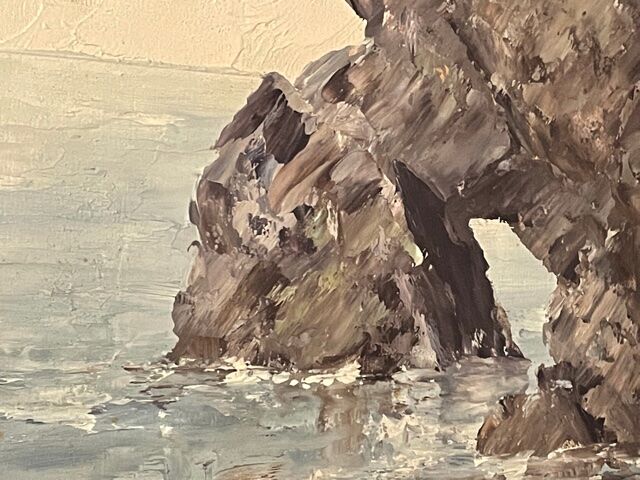 Tableau "Marine" huile sur panneau signée