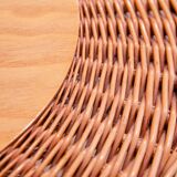 Mid century rattan coffe table by Jan Kalous for ÚLUV, 1960´s, Czechoslovakia