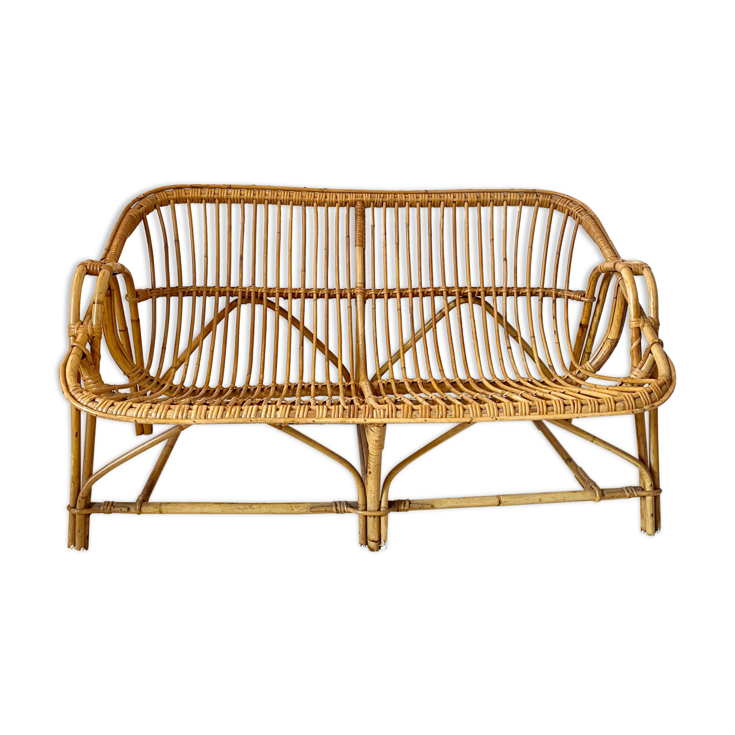 Vintage rattan sofa