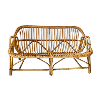 Vintage rattan sofa