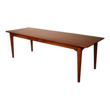 19th Century Cherry Wood Refectory Table, 2.52 metres long