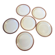 6 Limoges porcelain dessert plates from Chastagner, France
