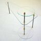 Table basse en verre et métal à plateaux modulables
