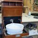 meuble toilette de bateau en acajou