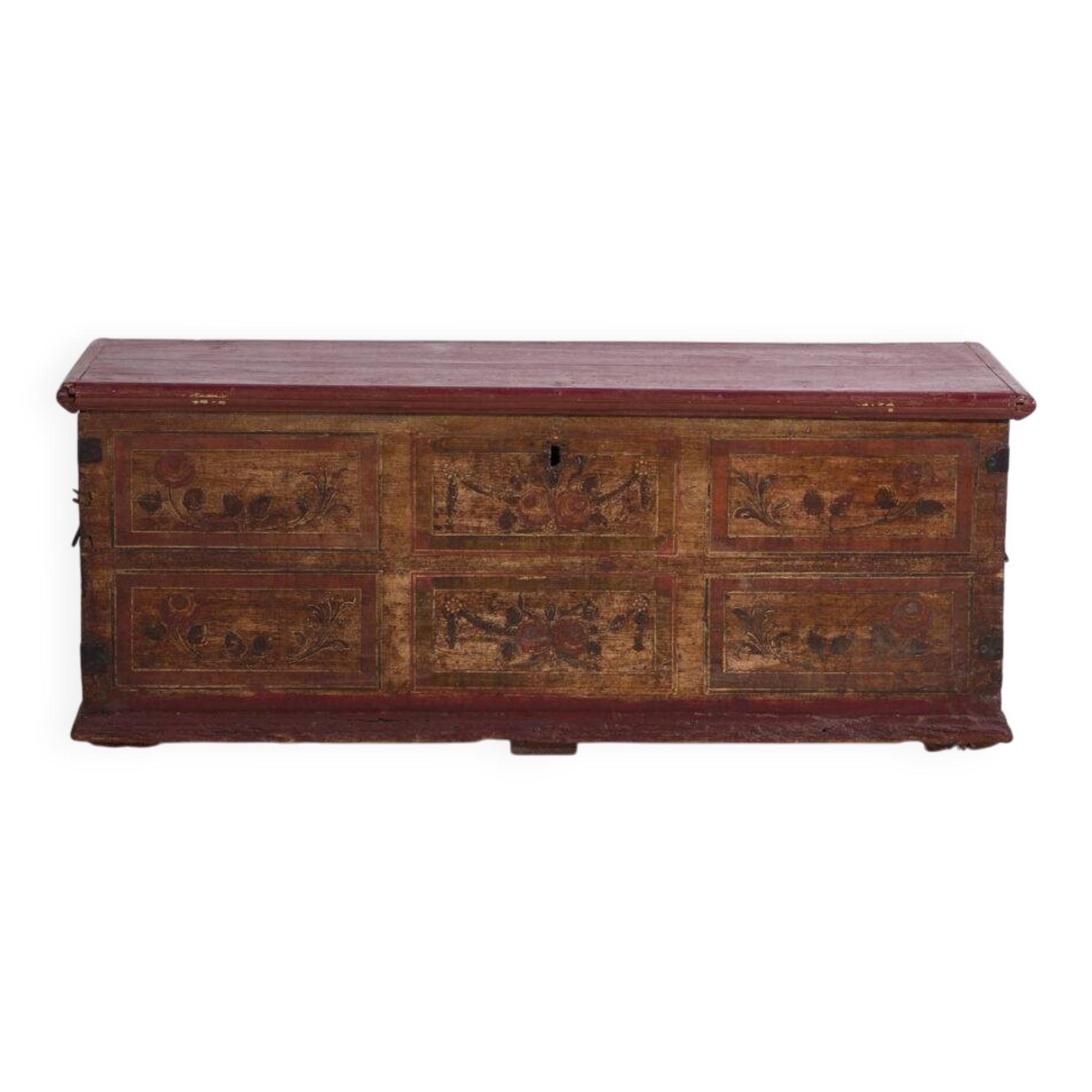 Antique pine wood chest – Central Europe (circa 1900)