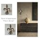 Brutalist iron wall light "fleur de lys"