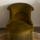 Green velvet toad armchair