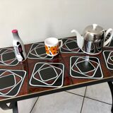 Wrought iron coffee table ceramic 60