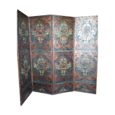 18th-century screen in Cordovan leather