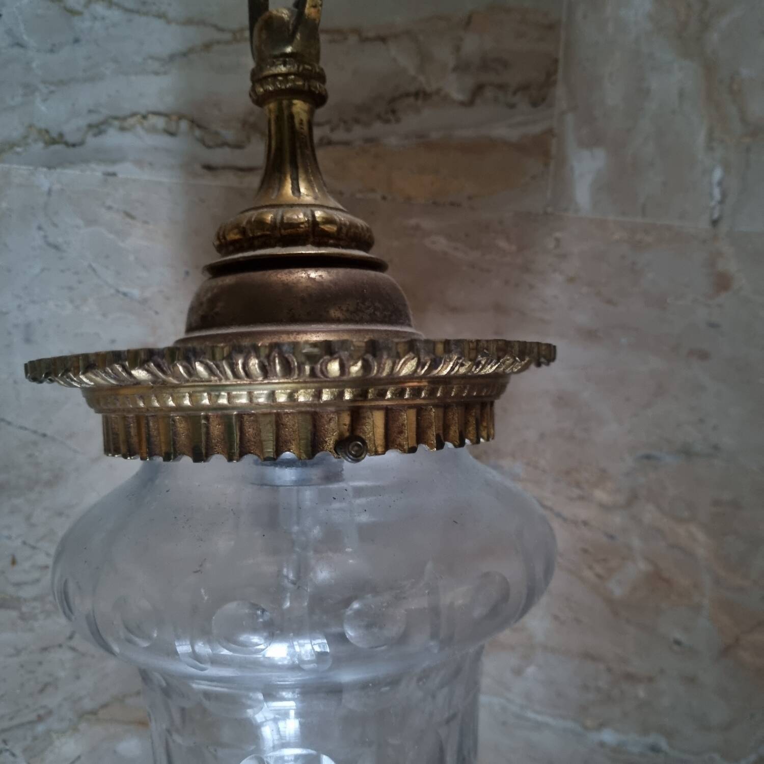 Bronze pendant light from 1970