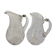 2 carafes en cristal et argent massif