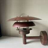 Classic danish mcm outdoor wall lamp in copper