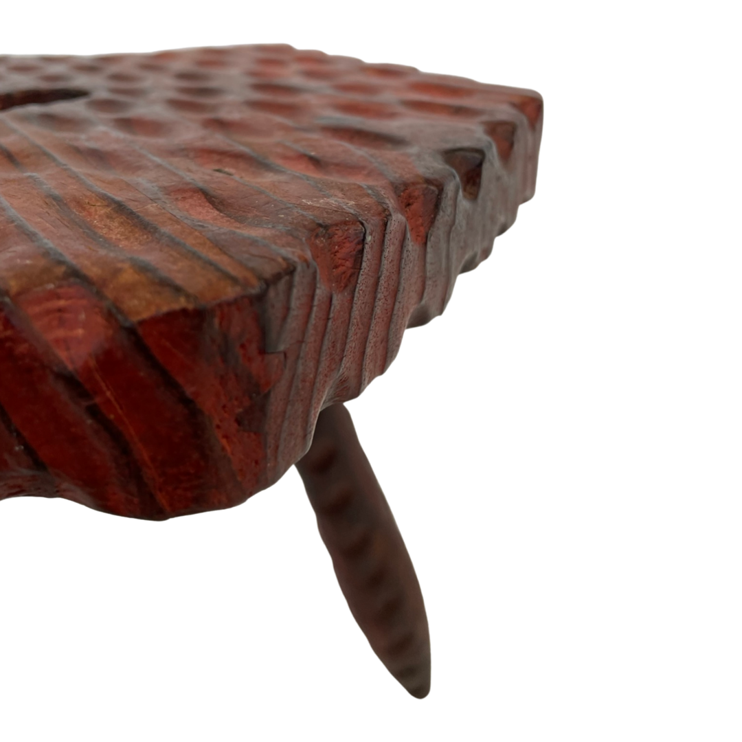 Vintage brutalist stool side table minimalistic