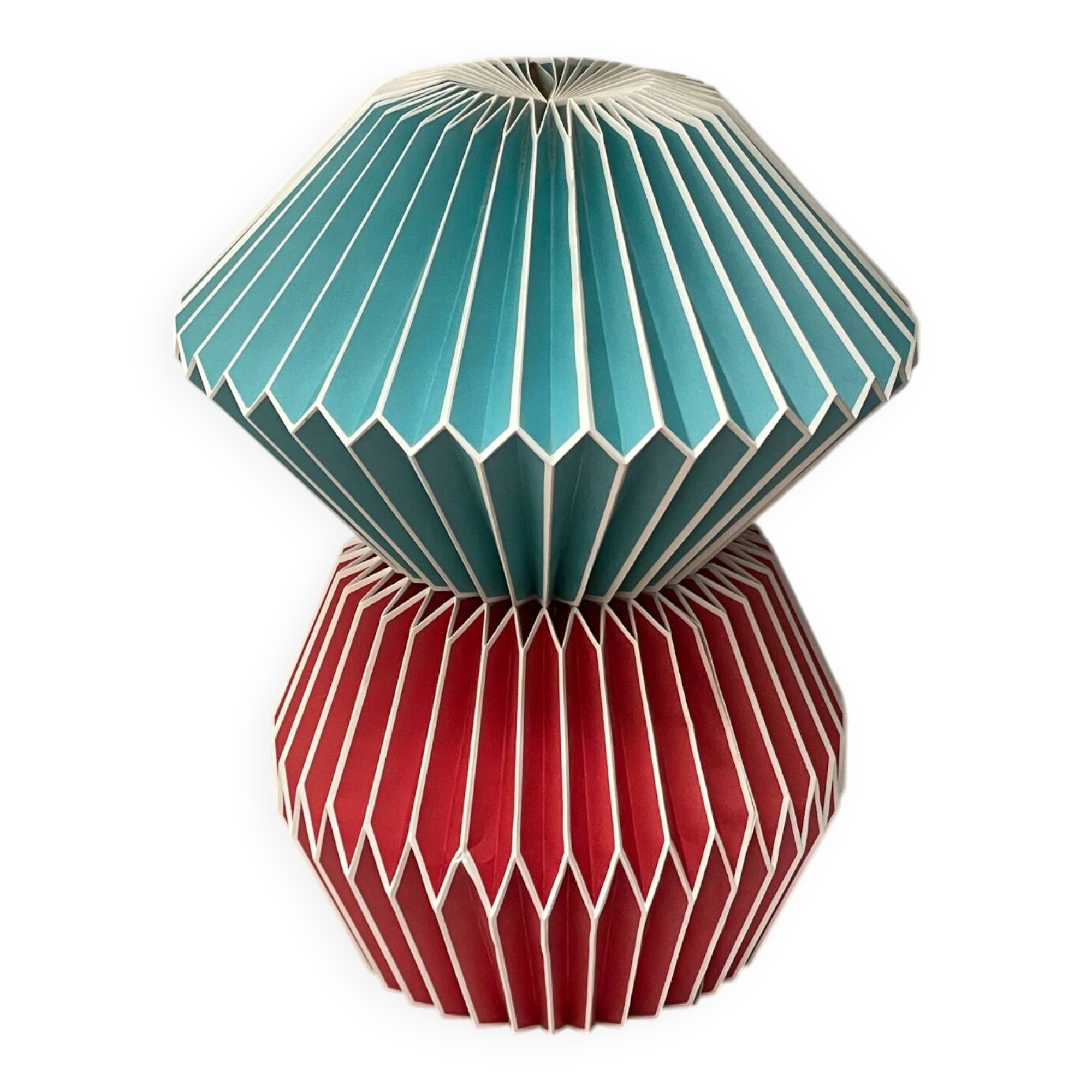• Set of 2 vintage paper origami pendants
