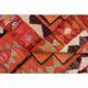 1970s Turkish Oushak Handmade Wool Cotton Orange Runner Rug 79x254