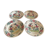 4 plates rooster