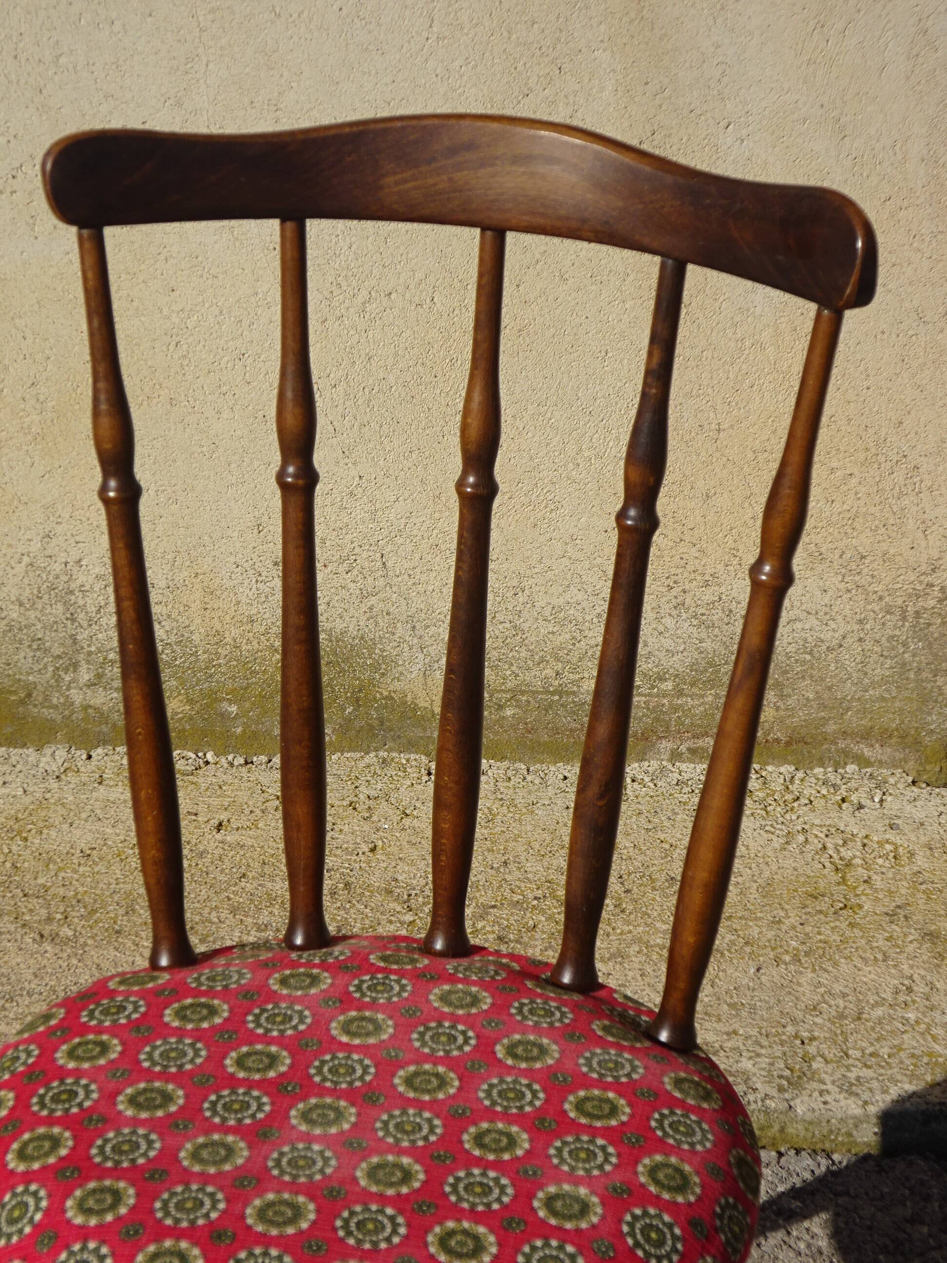Chaises vintage, pieds compas, les 2