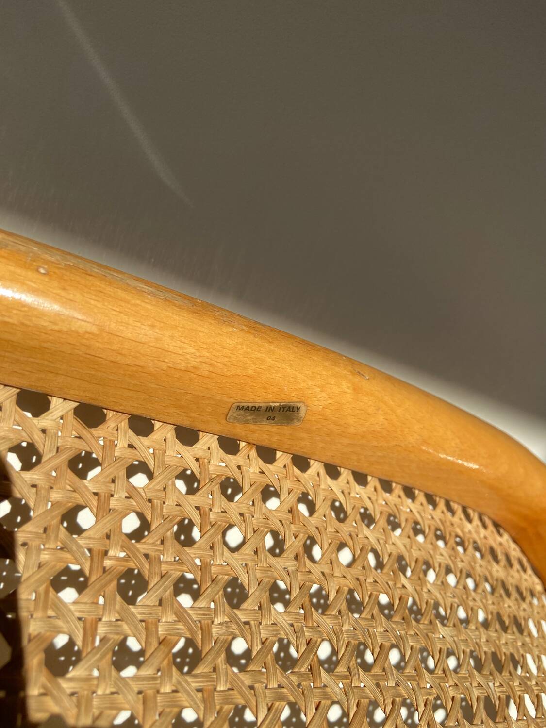 Paire de chaises cannées italiennes design Breuer