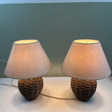 Pair of bedside lamps