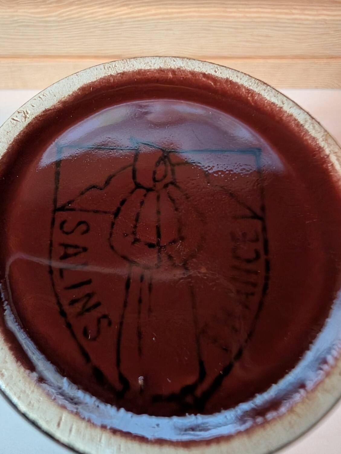 Earthenware ashtray from Salins-les-Bains