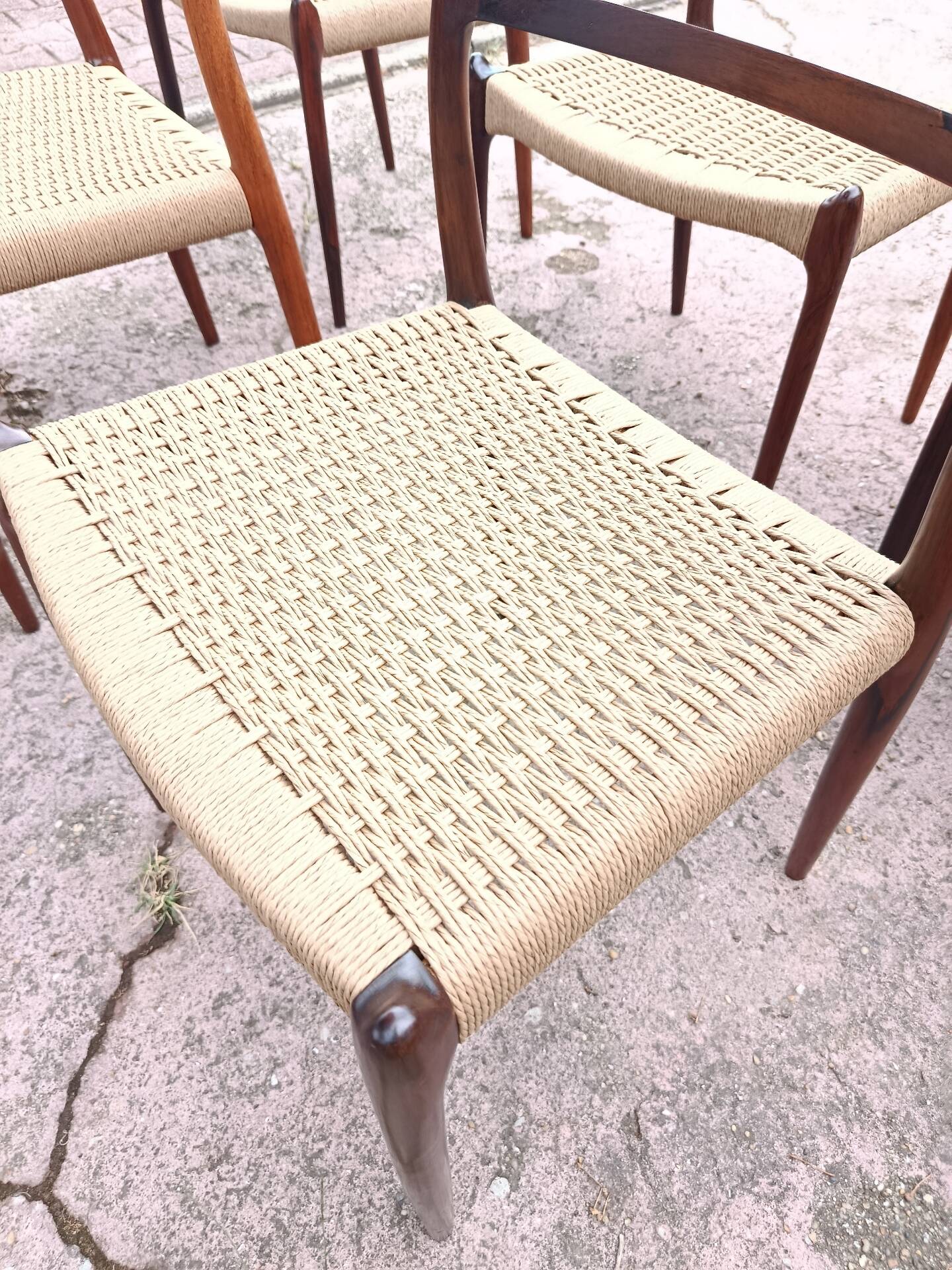 6 rosewood chairs no. 78 Niels Otto Moller