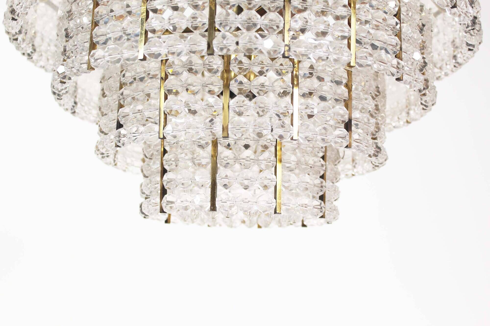 Large Vintage chandelier by Emil Stejnar for Rupert Nikoll - Austria 1960's