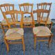 5 straw chairs early twentieth
