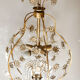 Lustre cage flowers of glass stamps