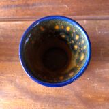 Pair of vase old gmundner keramik ceramic blue & white austria vintage