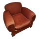 Red satin club armchair