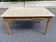 Renovated farmhouse table in raw solid wood with 2 drawers, 1920, 140x80cm.