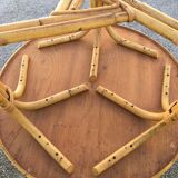 Round rattan coffee table Audoux-Minnet