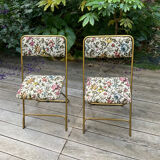 2 vintage Lafuma Chantazur folding chairs