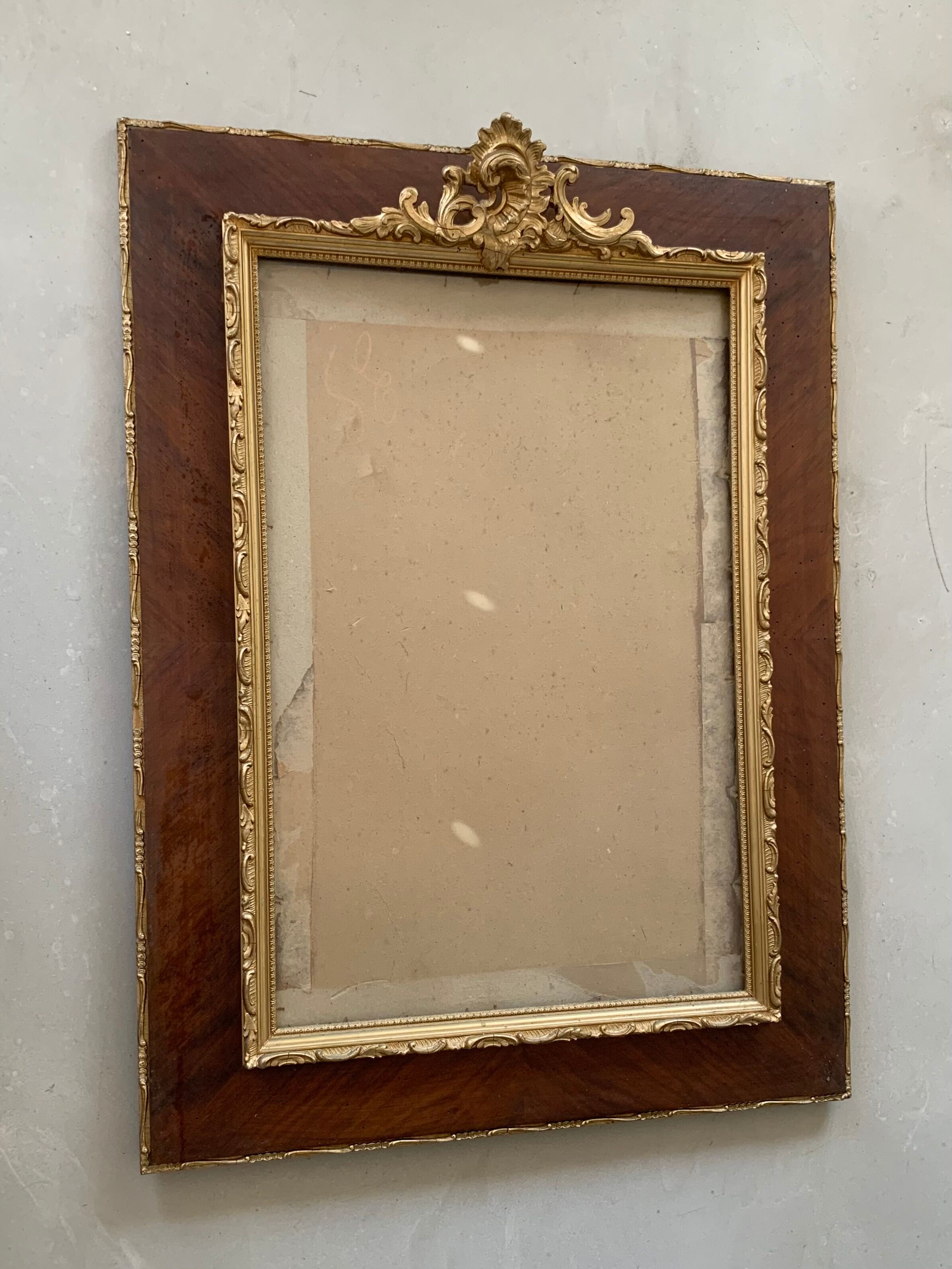 Large old wood and gilded frame