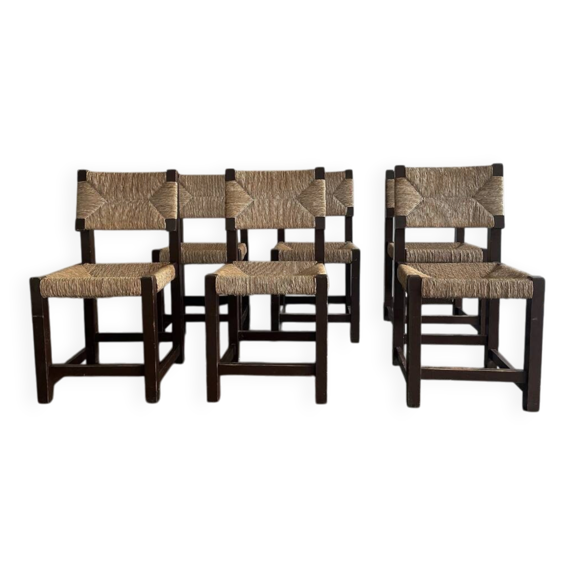 Ensemble de six chaises de salle à manger