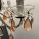 Pink Murano Glass Crystal Beaded Chandelier 1960’s