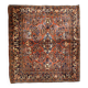 Handmade antique Persian Sarouk square rug 4.1'x 4.1' (125cm x 125cm) 1920s