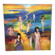 Oil Painting Canvas Deloison Abstract Modern Woman Perfume Beach