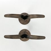 Pair of Lily brass candle holders, Ystad Metall, Sweden, design Ivar Ålenius Björk
