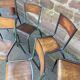 6 chaises école dépareillées industrielle école vintage collectivités Mullca