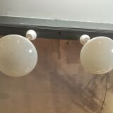 Pair of giant opaline bulb suspensions