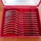 Box of 12 stainless steel dessert forks Devouge Dupont silverware