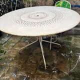 Garden table + 6 antique chairs